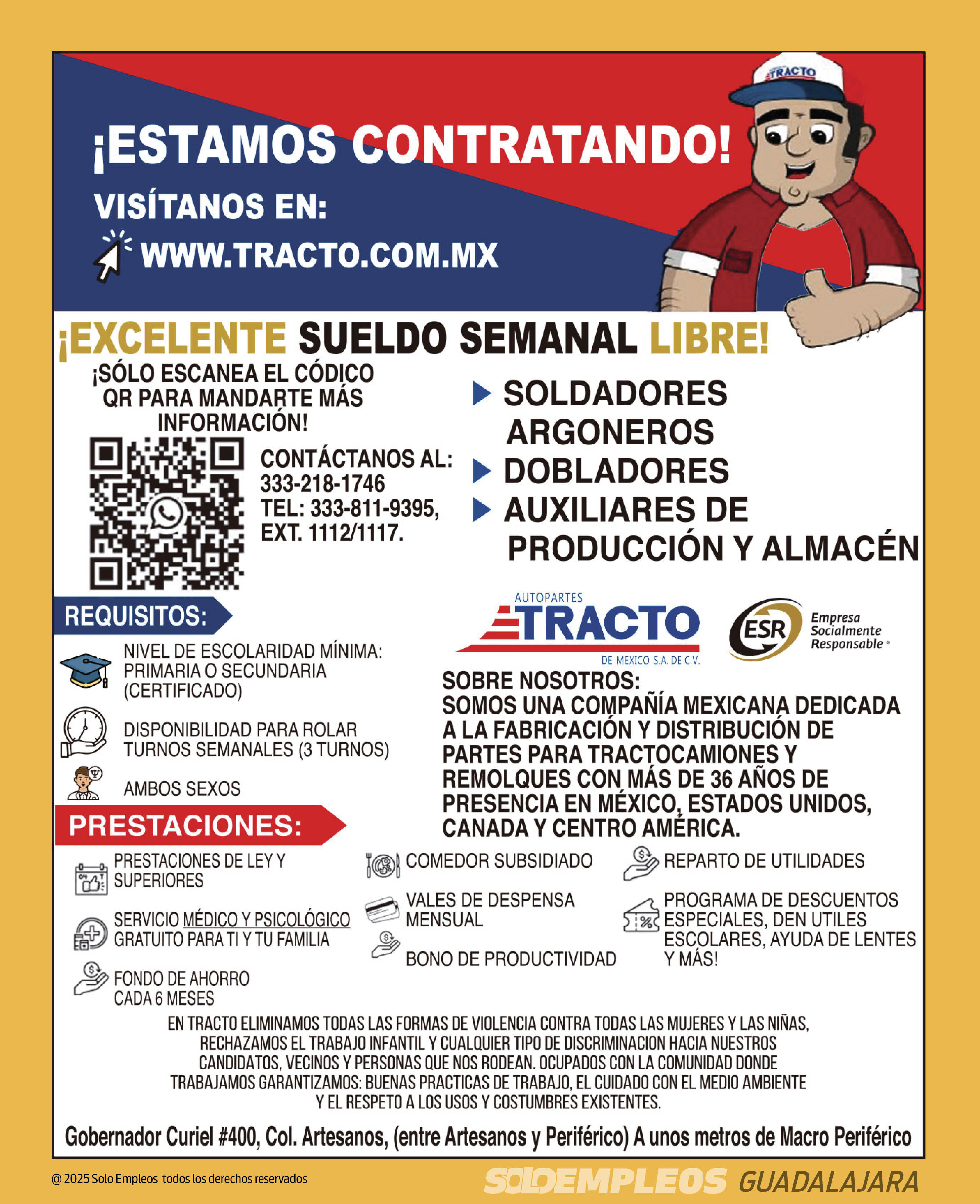 Vacante en Guadalajara publicada el 2026-05-15
