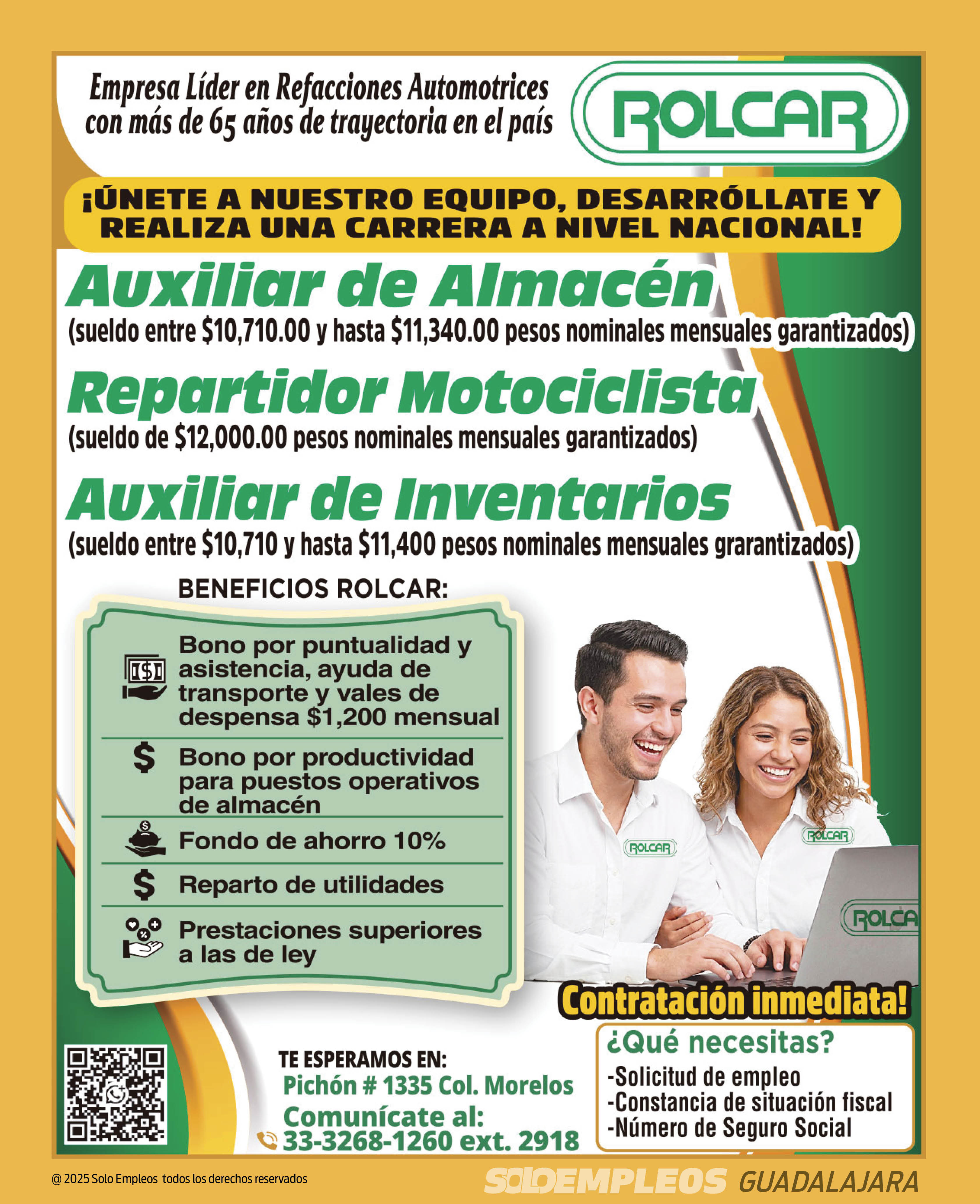 Vacante en Guadalajara publicada el 2026-05-15