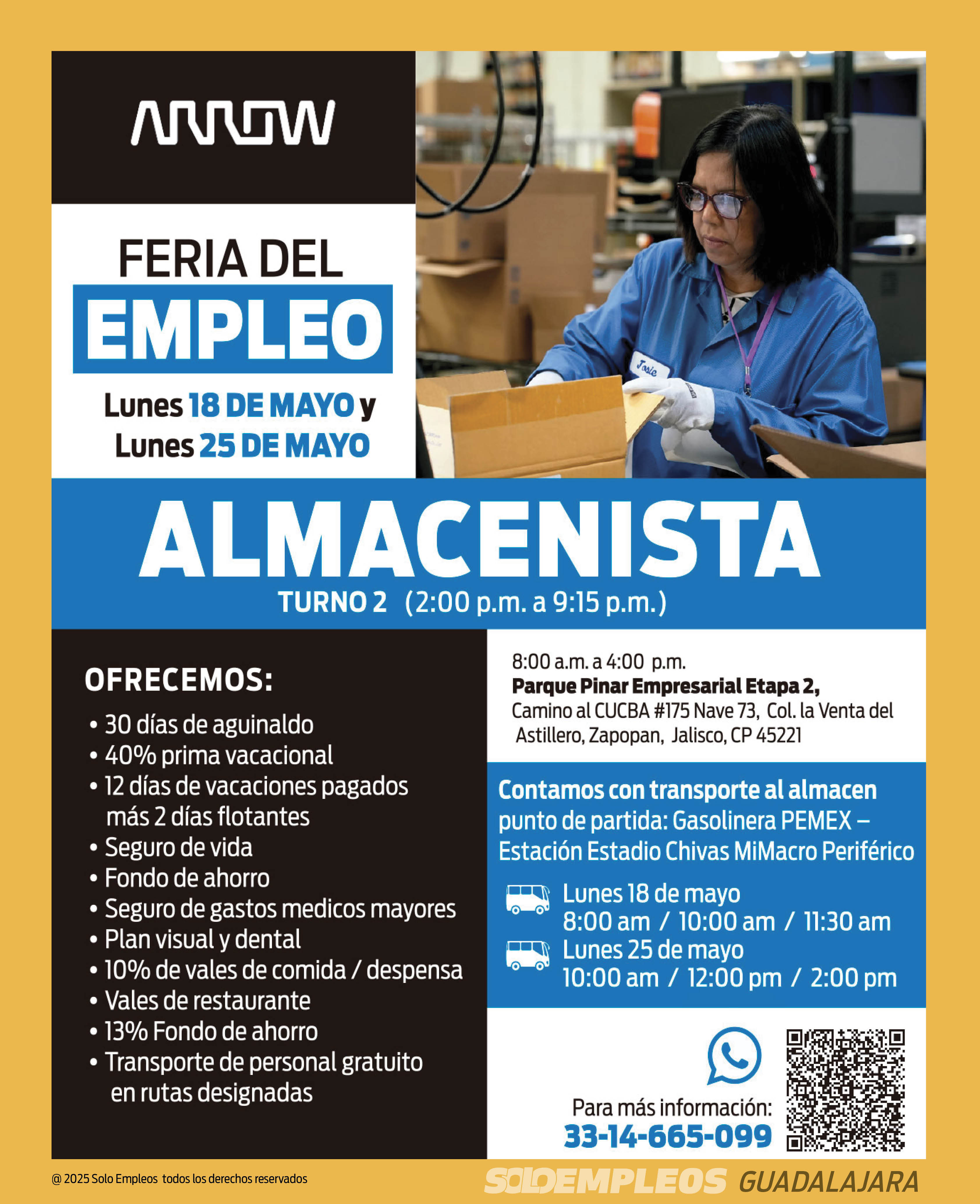 Vacante en Guadalajara publicada el 2026-05-15
