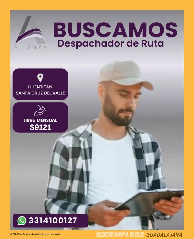 Vacante de empleo en Guadalajara publicada el 2026-07-24 en Solo Empleos