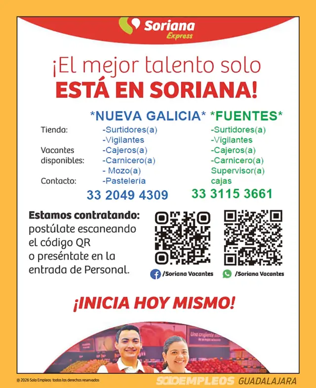 Vacante de empleo en Guadalajara publicada el 2026-07-24 en Solo Empleos