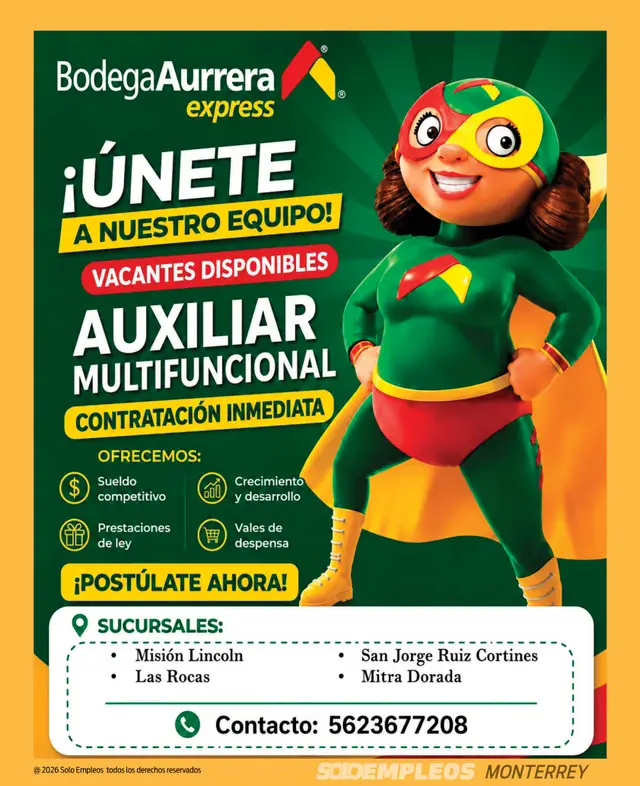 Vacante de empleo en Monterrey publicada el 2026-07-24 en Solo Empleos
