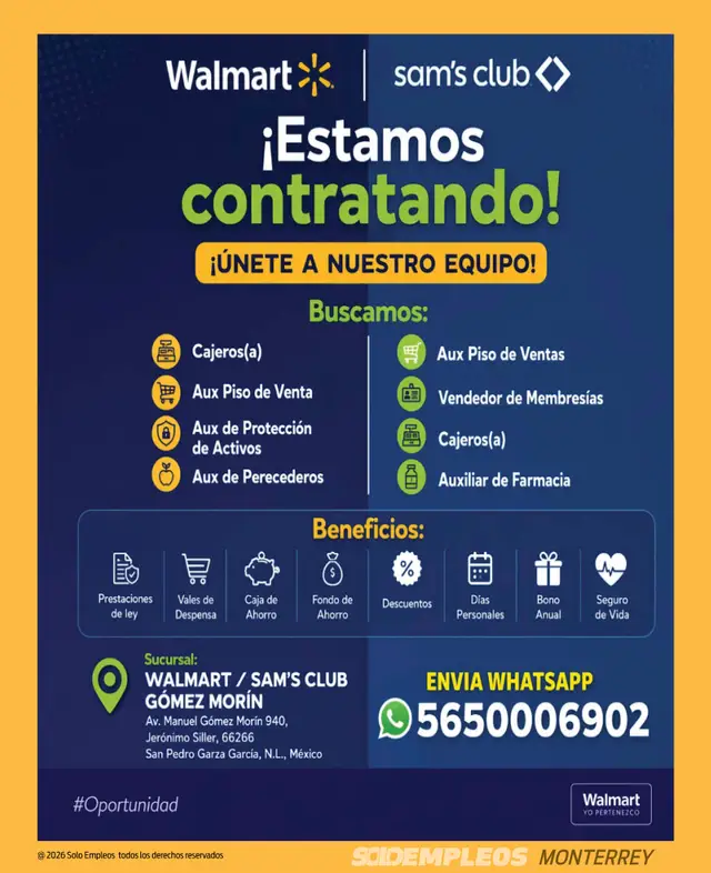 Vacante de empleo en Monterrey publicada el 2026-07-24 en Solo Empleos