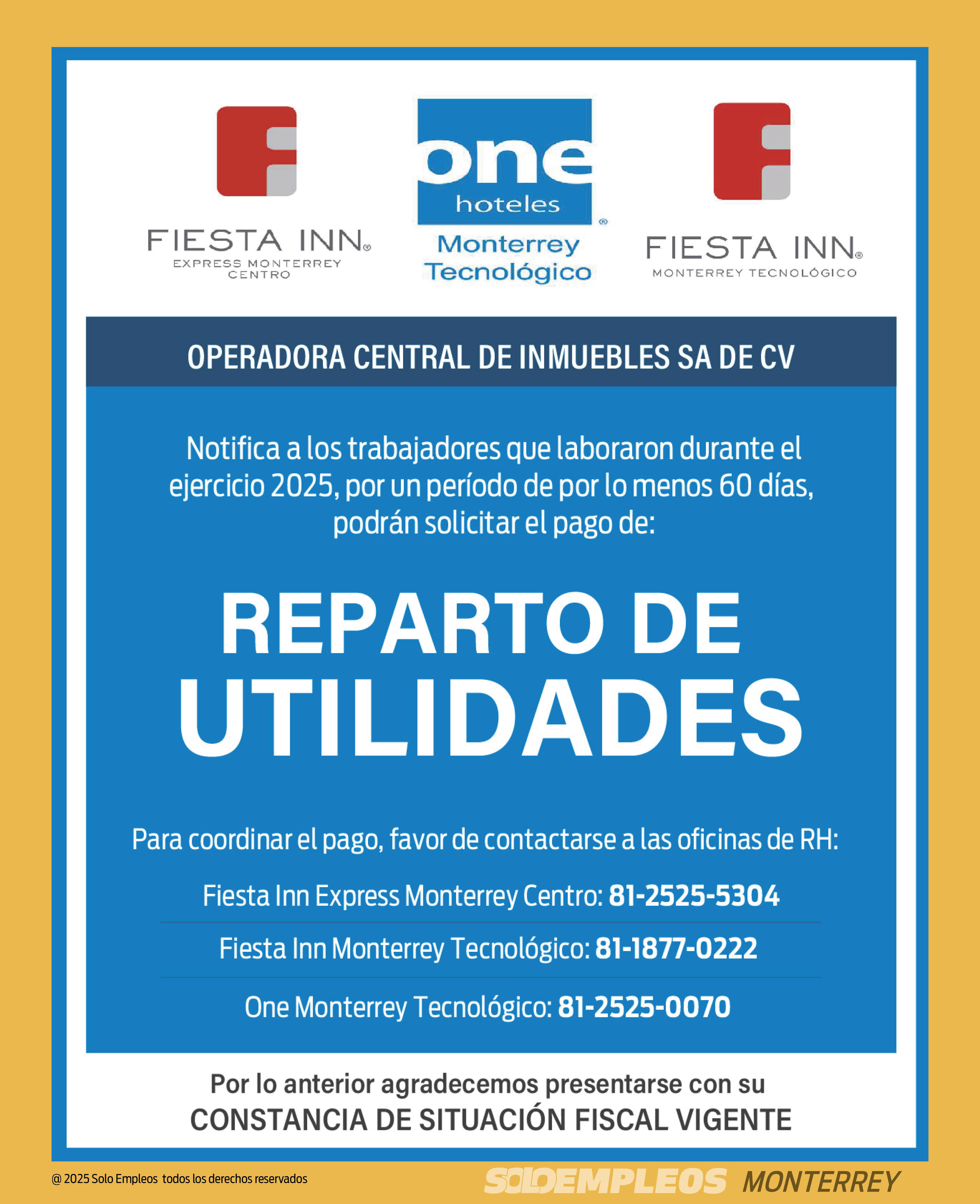 Vacante en Monterrey publicada el 2026-05-15