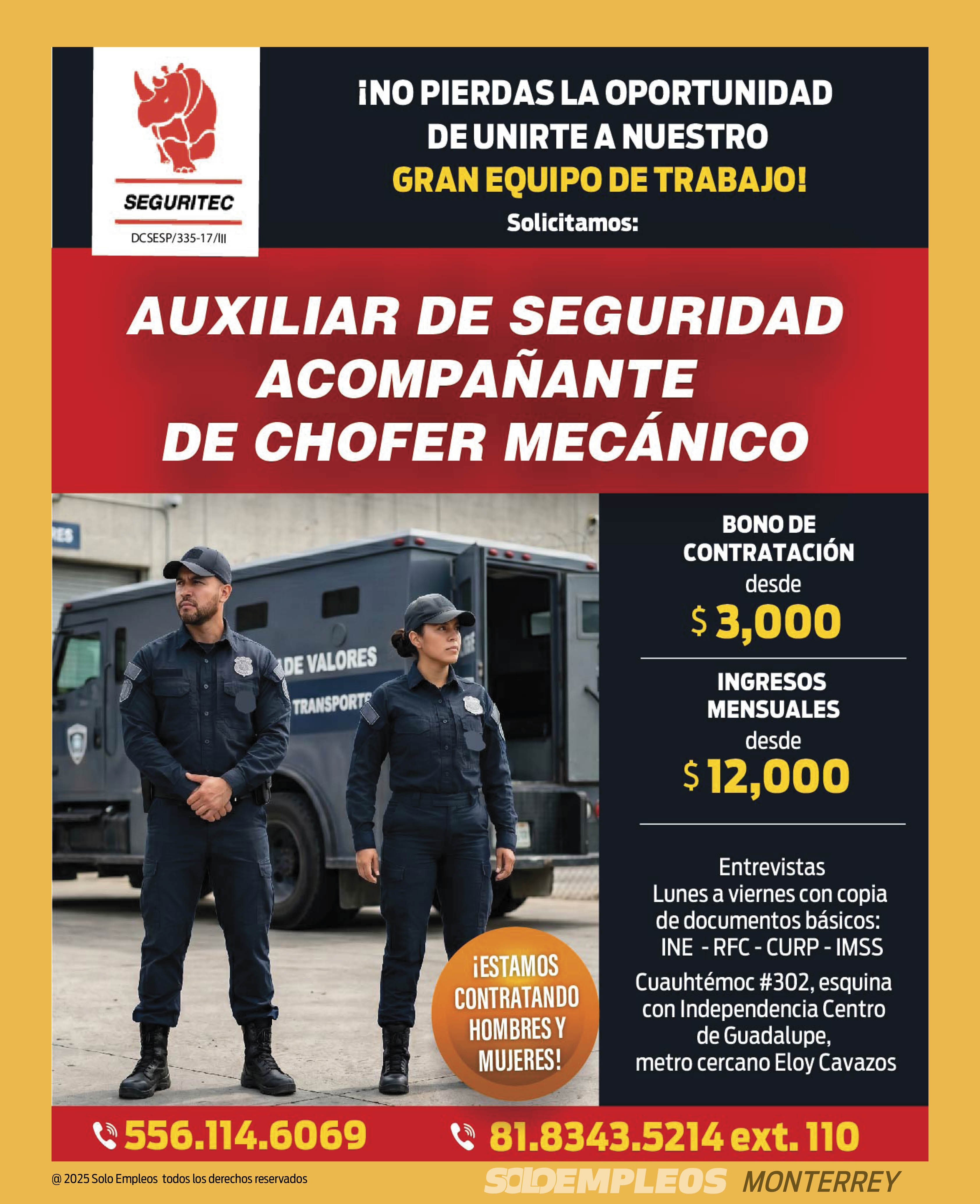 Vacante en Monterrey publicada el 2026-05-15