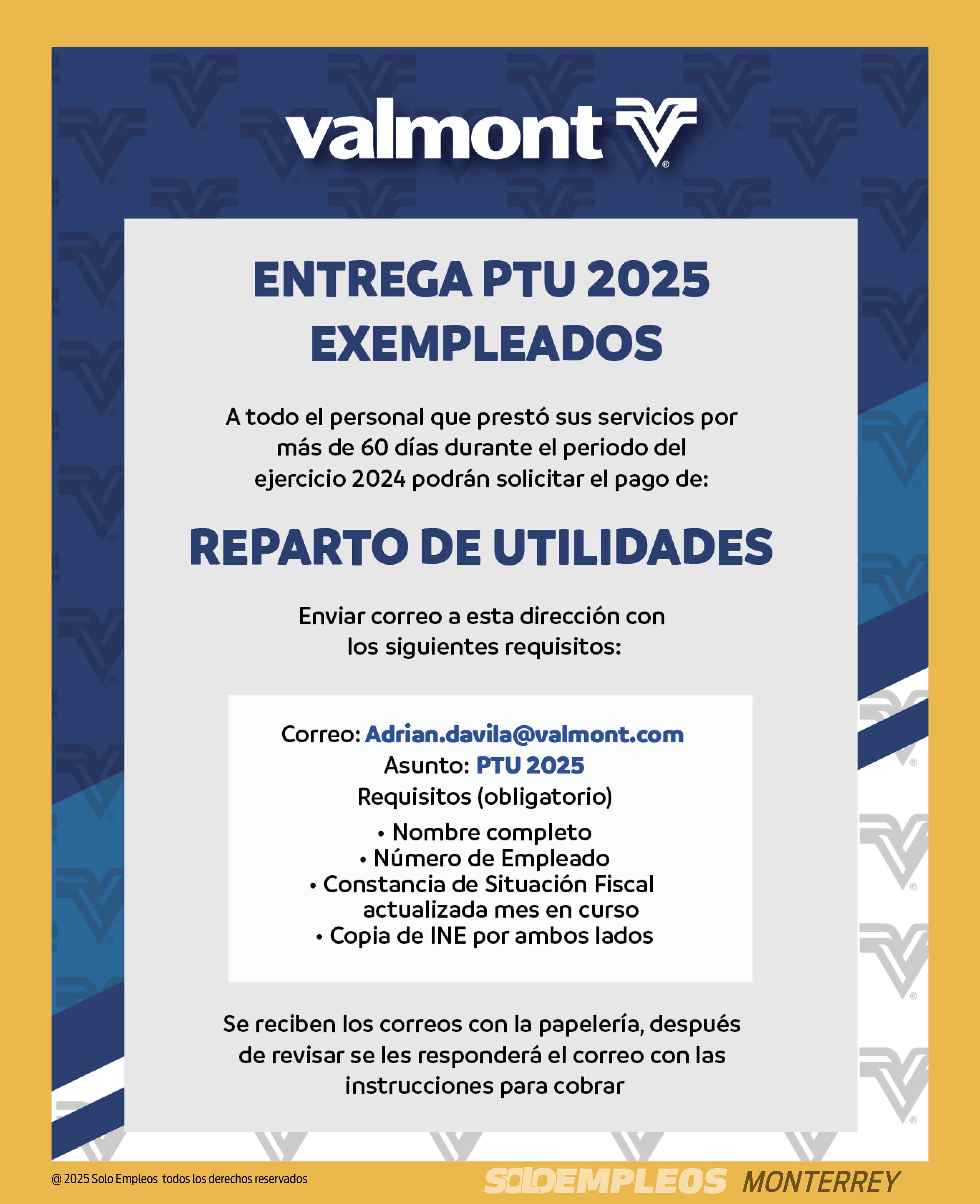 Vacante en Monterrey publicada el 2026-05-15