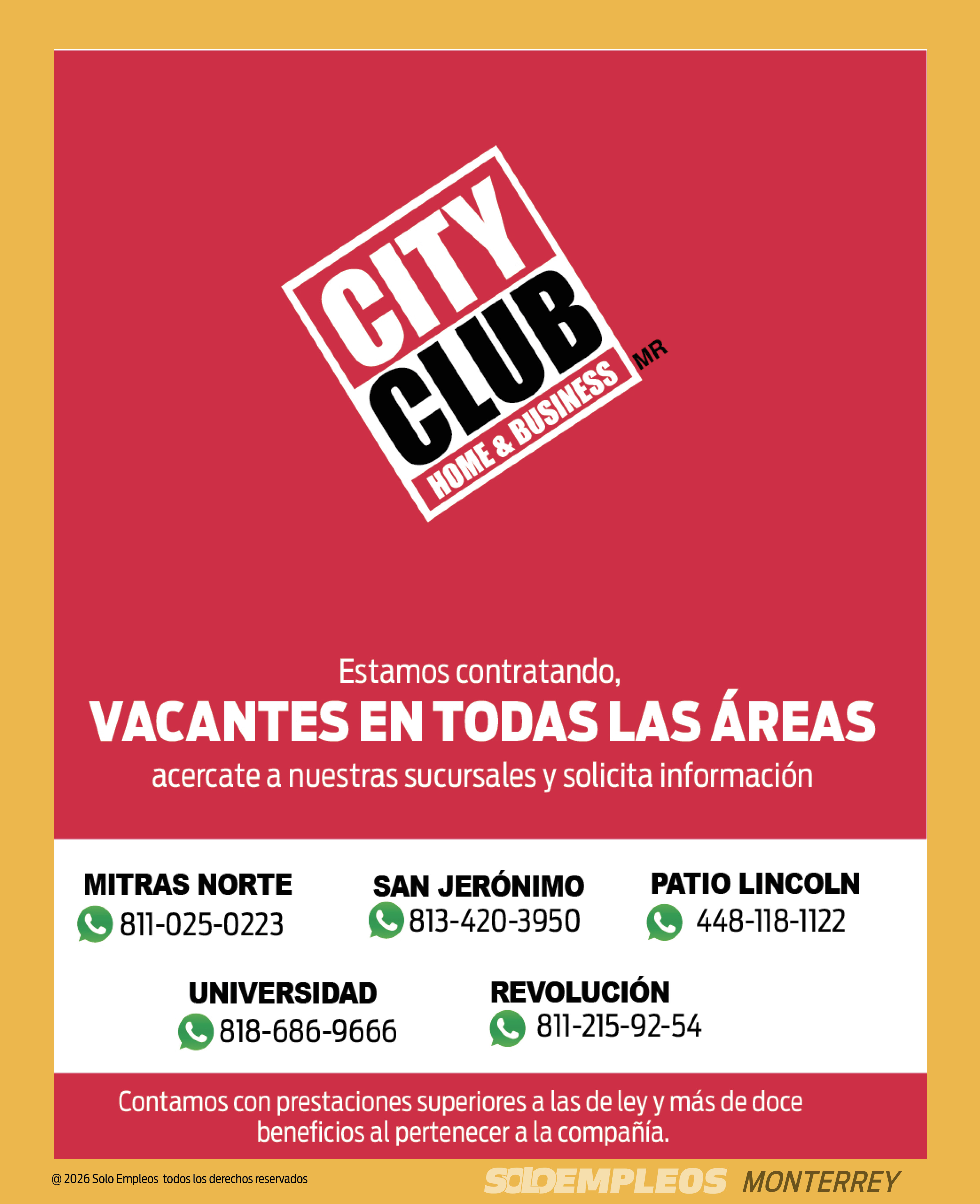 Vacante en Monterrey publicada el 2026-05-15